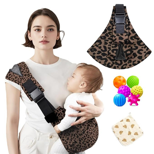 Baby Sling Carrier Adjustable Baby Sling 2025 Upgraded Toddler Sling Comfortable Baby Wrap Carriers Ergonomic-Designed, Tr...