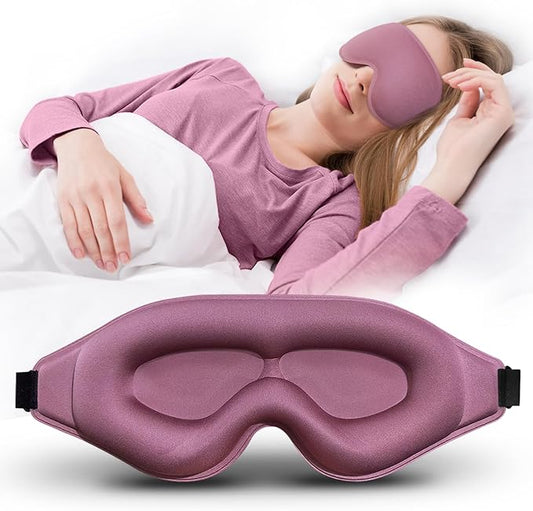 Clbxzwc 3D Advanced Eye Mask for Sleeping, Ultra Delicate Soft Skin Friendly Eye mask,100% Blackout Sleep Eye Mask for Sle...