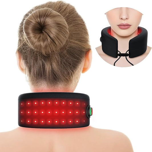 Comfytemp Portable Cordless Red Light Therapy for Neck, FSA Eligible HSA Near Infrared Light Therapy Neck Wrap, Rechargeab...