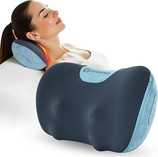 COMFIER Shiatsu Neck and Back Massager with Heat, Neck Massager Pillow with 3D Kneading Deep Tissue, Cordless & Portable, ...