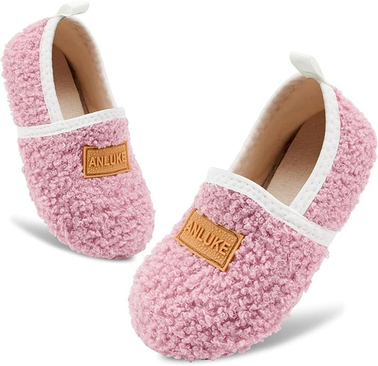 ANLUKE Kids Toddler Slippers Boys Girls Indoor House Shoes Non-Slip Slippers Socks Outdoor Warm Walking Shoes