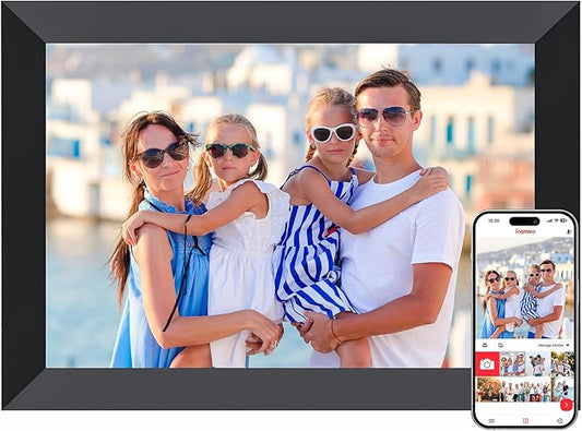 Frameo Digital Picture Frame, 10.1 Inch Smart WiFi Digital Photo Frame Electronic with 1280x800 HD IPS Touch Screen, Auto-...