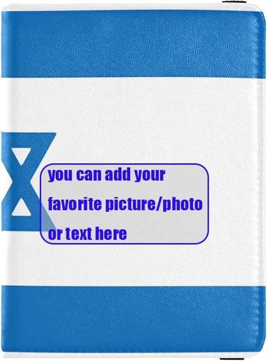 Israel Flag Israeli National customize Leather Passport Holders Passport Case Passport Holder Combo with Vaccine Card Slot...