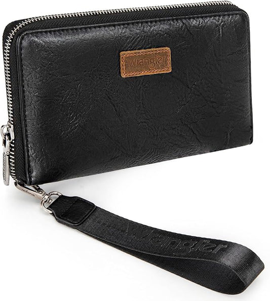 Wrangler Womens Wallet Wristlet Wallets for Women Large Capacity Women's Wallets Black Wallet Credit Card Holder for Women...