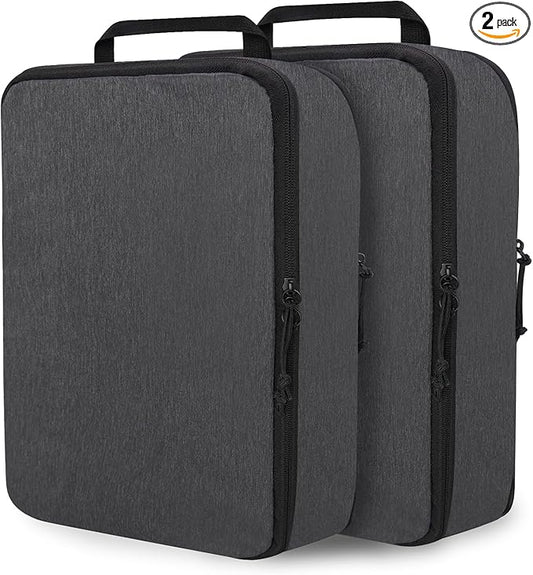 Extra Large Compression Packing Cubes for Travel Essentials, 2 Set Expandable Travel Cubes for Packing Compression Bags Lu...