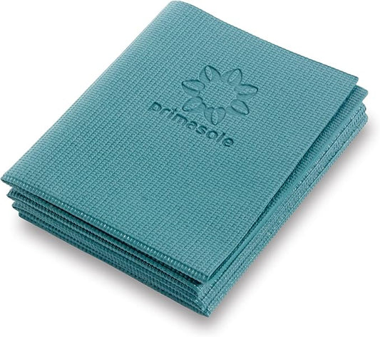 Primasole Folding Yoga Travel Pilates Mat Foldable Easy to Carry to Class Beach Park Tear resistant Travel Picnics 4mm Thi...