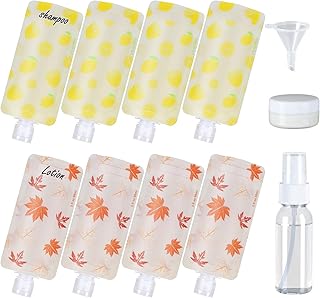 PACKISM 11 Pack Travel Pouches for Toiletries, 3 oz TSA Approved Liquid Containers, Leak Proof Squeeze Bags for Cruise & C...