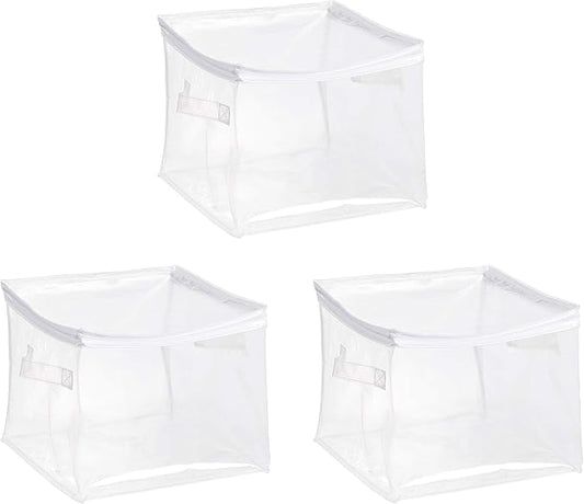 Amazon Basics Clear Zippered Organizers, 3-Pack