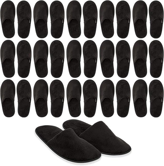 Juvale 12 Pairs Disposable Slippers for Guests, Bulk Pack for Hotel, Spa, Shoeless Home, (US Men Size 11, Women 12)