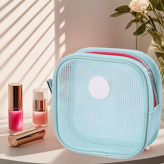 1 Pcs Mesh Pouch - Storage Bag with Zipper - Breathable Multi-Purpose Bag for Home & Travel Storage