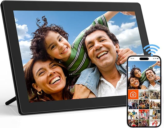 10.1" WiFi Digital Picture Frame with IPS Touch Screen, Smart Digital Photo Frame with 16GB Storage, Auto-Rotate, Wall Mou...