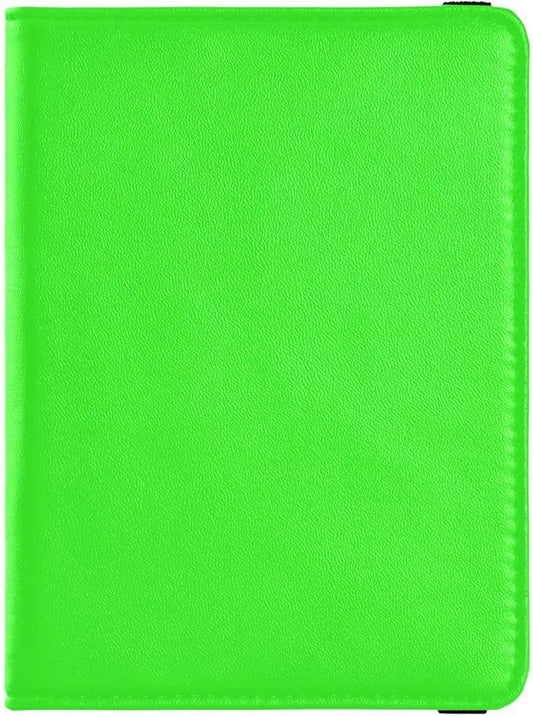 Neon Green Leather Passport and Vaccine Card Wallet Combo Travel Documents Organizer Protector Passport Holder Combo with ...