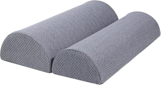 M Mute Touch 2PCS Knee Pillow for Sleeping, Half Moon Bolster Pillow for Neck, Legs, Ankle Foot & Knee Support, High Densi...
