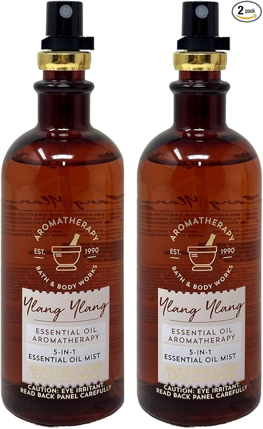 Bath and Body Works Aromatherapy Ylang Ylang 5-in-1 Essential Oil Mist 2 Pack