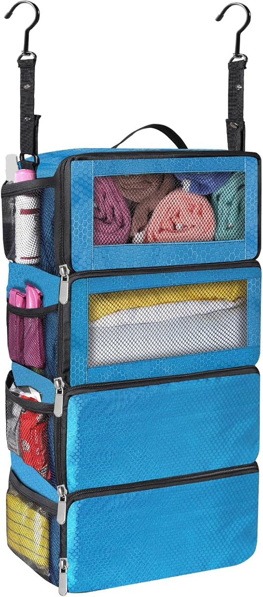 Hanging Travel Luggage Organizer Travel Bag Packing Organizers Luggage Organizer for Suitcase Carry on Closet Hanging Pack...
