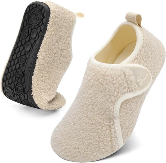 Spesoul Slippers for Women Men Rubber Soles House Slippers Indoor House Shoes Slip On Slipper Socks for Home Bedroom Swoll...