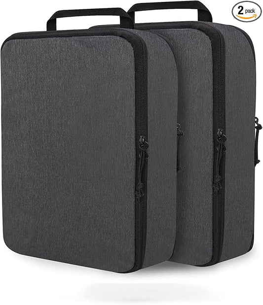 Compression Packing Cubes for Travel Essentials, 2 Set Expandable Packing Cubes for Suitcase Luggage Organizer Bags for Tr...
