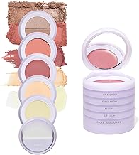 Subtl Staks 5-in-1 Travel Makeup Kit by Subtl Beauty - Eyeshadow Duo, Powder Blush, Cream Highlighter, Lip and Cheek, Lip ...