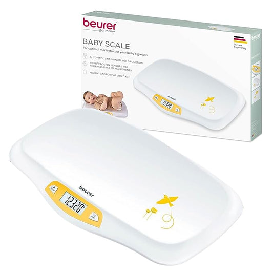 Beurer BY80 Digital Baby Scale, Infant Scale for Weighing in Pounds, Ounces, or Kilograms up to 44 lbs, Newborn Baby Scale...