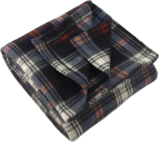 Trail maker 50x60 Throw Blankets, Plaid Fleece Throw Blankets for Bedroom, Couch, Livingroom, Chair, Pets, Outdoors
