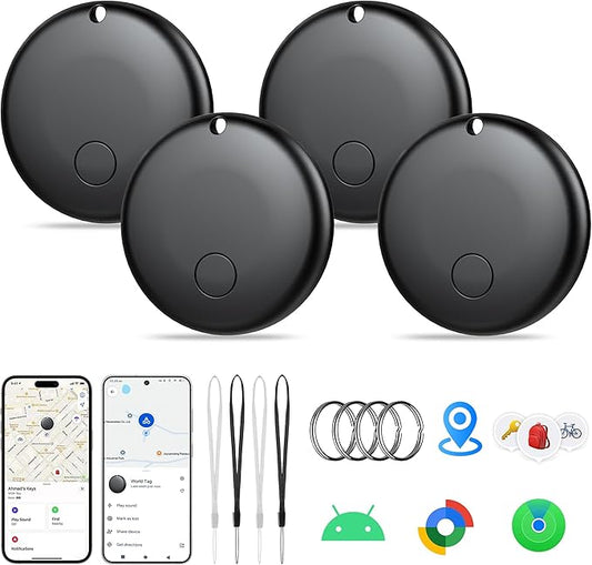 2025 Air Tracker Tags-4 Pack Item Locator for Android & iOS Bluetooth Tracker,Key Finders,Smart Tags Work with Apple Find ...