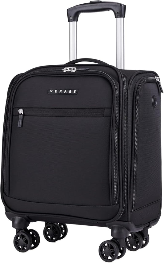 Verage Underseat Carry On Luggage with Wheels, 14.5-Inch Spinner Small Suitcase, Softside Lightweight Travel Bag for Men a...