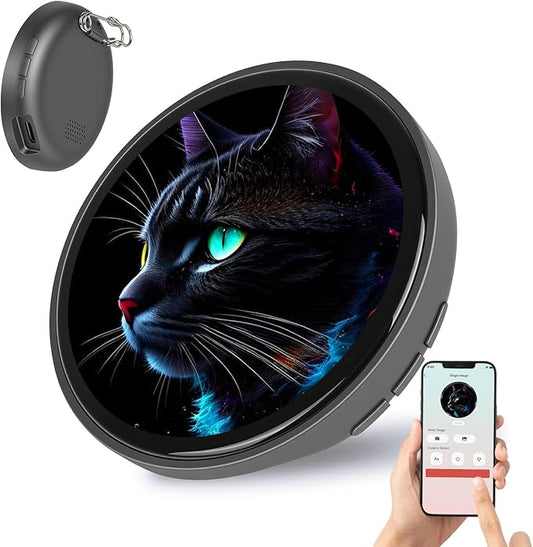 Electronic Badge Anime Pins for Backpacks - Personalized Christmas Ornament Cute Pins with HD Touchscreen Digital Photo Pi...