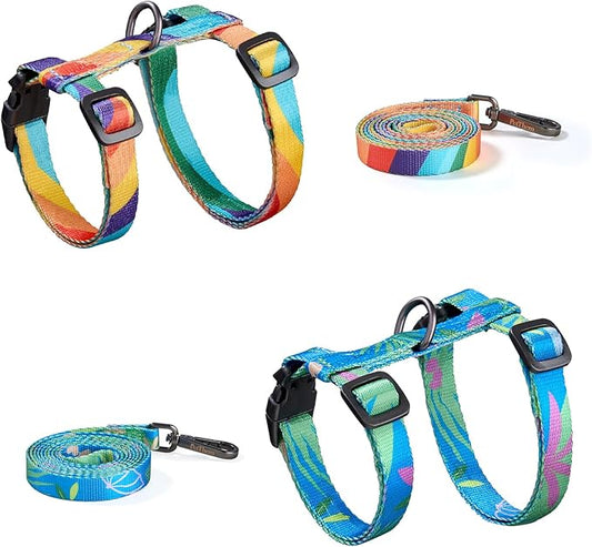 Cat Harness and Leash Set - Escape Proof Adjustable Cat Harness, Comfortable Soft Lightweight, Use Safe & Easy, Walking Tr...