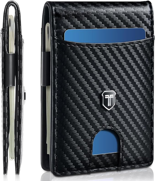 Gostwo Slim Wallet for Men, Minimalist Money Clip Card Wallet, RFID Blocking Bifold Mens Wallet, Front Pocket Credit Card ...