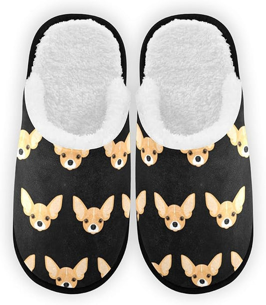 Glaphy Slippers for Women Men, Memory Foam House Slippers, Non-Slip Indoor Outdoor Winter Bedroom Shoes