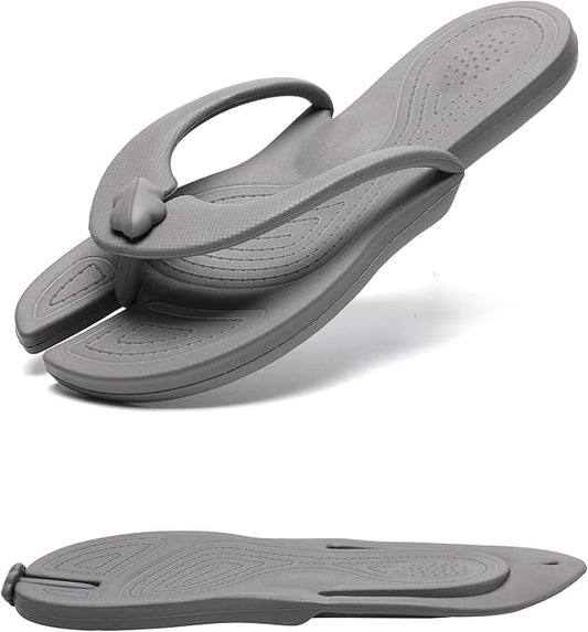 Kiemorgy Shower Shoes Travel Slippers for Women Men, Folding Slides Sandals, Portable Hotel Spa Slippers, Waterproof Quick...