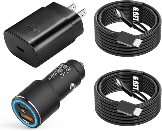 Samsung Super Fast Charger Type C Kit,25W PD USB C Wall/Car Charger for Samsung Galaxy S25/S24/S23/S22/Plus/Ultra/FE/Note ...