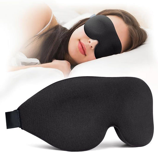 NEWVANGA Sleep Mask for Back and Side Sleeper, Block Out Light, Luxury Sleeping Eye Mask of 3D Night Blindfold, Zero Press...
