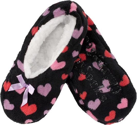 BambooMN Adult Super Soft Warm Cozy Fuzzy Soft Touch Sleeper Slippers Non-Slip Lined Socks