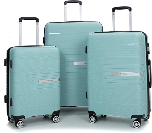 Tripcomp Luggage 3 Piece Sets Suitcase Set with Double Spinner Wheels, Lightweight Carry On Hardside Travel Luggage with T...
