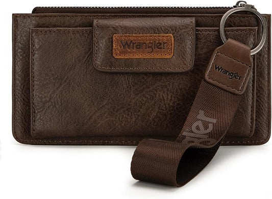 Montana West X Wrangler Minimalist Wallet Women Card Cases & Money Organizers Wristlet with Wallet Large Clutch with Coin ...