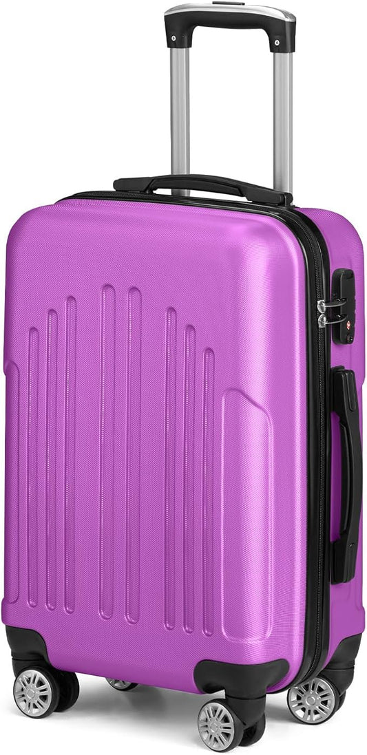 Karl home Carry On Luggage 22x14x9 Airline Approved, ABS Hardshell Suitcase with TSA Lock & Spinner Wheels, Durable Small ...