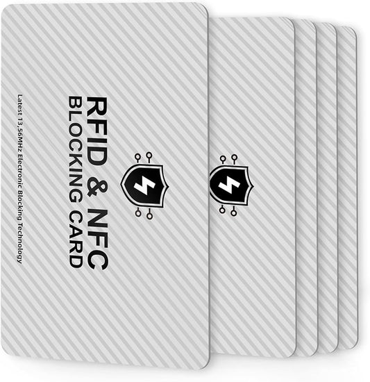 RFID Blocking Cards, Premium Contactless NFC Debit Credit Card & Passport Protector Blocker Set for Men & Women - Smart Sl...
