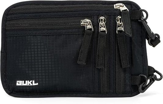 BUKL Navigator Travel Neck Wallet; RFID Blocking Pouch and Passport Holder for Travel with Neck and Waist Carry Modes; Tra...