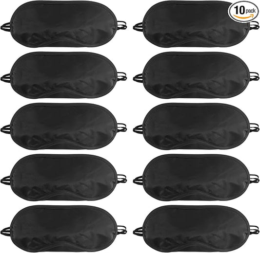 NICEMOVIC 10 Pcs Blindfold Sleep Eye Masks for Party Games Adults Couples Travel, Individually Wrapped Eye Covers with Nos...