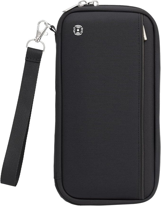 WALNEW Passport Holder Travel Family for 10, RFID-Blocking Wallet and Document Organizer Passports with Zipper, for Cards,...