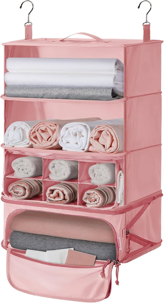 BAGSMART Wet Dry Bags 5 Pack, Travel Bags Reusable for Swimsuits (Candy Pink)