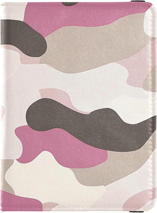 Taupe Leather Passport and Vaccine Card Holder Combo Travel Passport Wallet Passport Holder Combo with Vaccine Card Slot f...