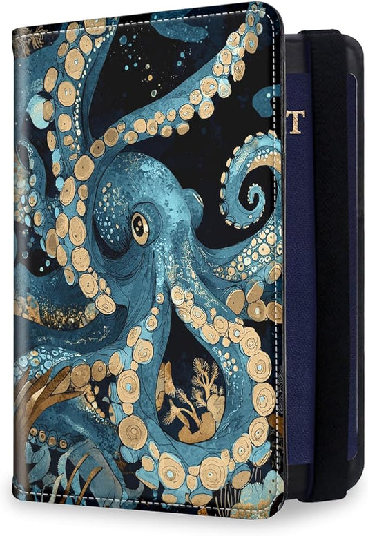 FXIANGWL Passport Holder for Travel, RFID Blocking Passport Holder Travel Walle, Passport and Vaccine Card Holder, Vacatio...