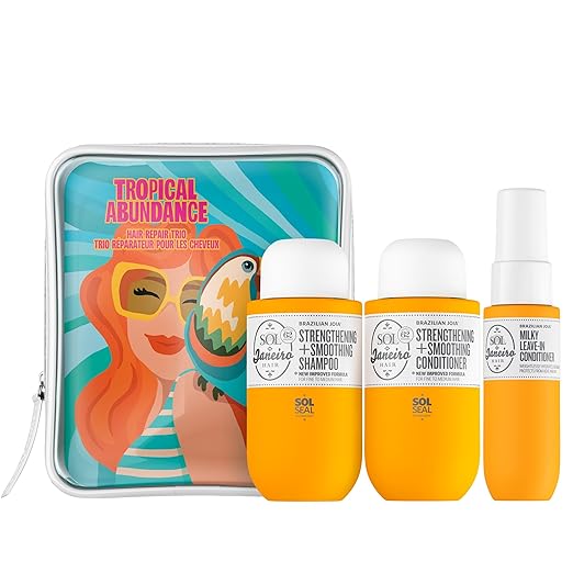 Sol de Janeiro Tropical Abundance Hair Repair Trio Travel Set | Jet Set | Sulfate Free Brazilian Joia Shampoo and Conditio...
