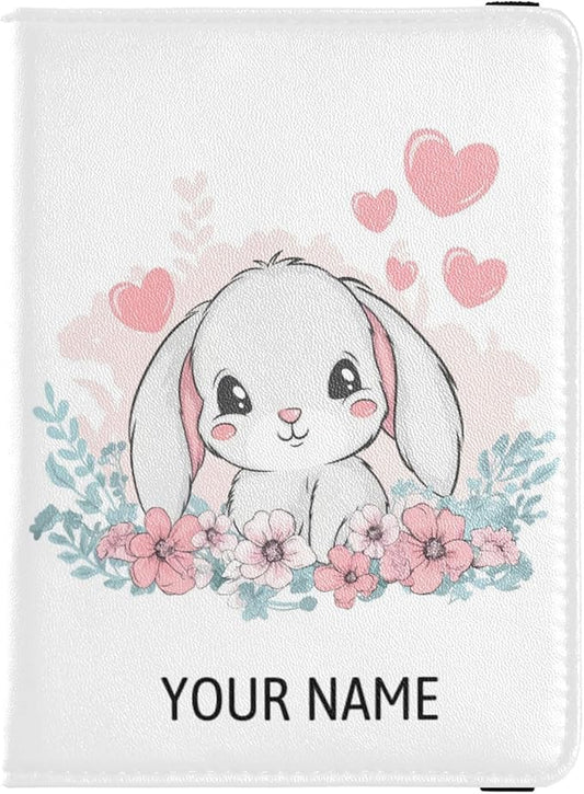 Personalized Passport Holder Cover Wallet Combo Custom Name PU Leather Passport Vaccine Card Protector for Girls Boys Trav...