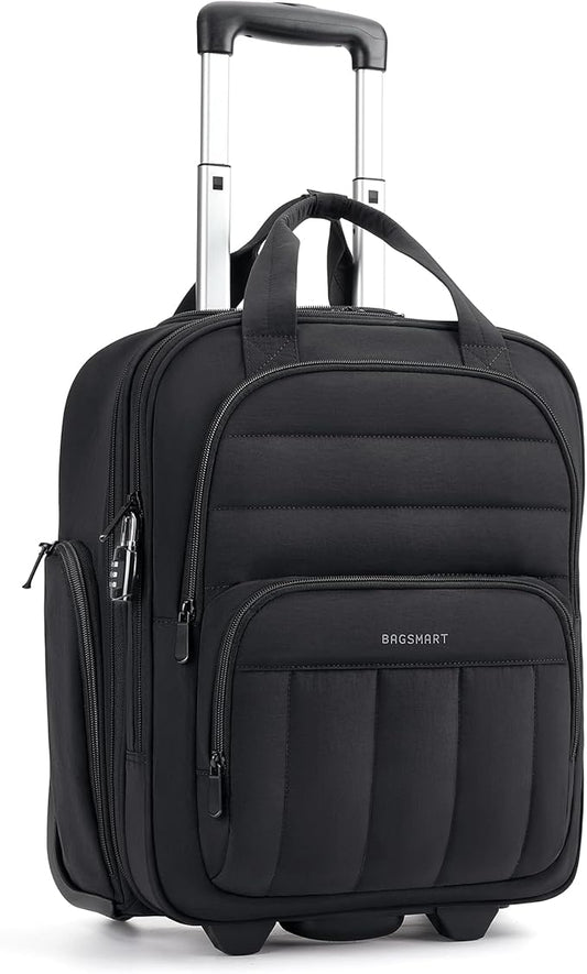 BAGSMART Small Underseat Carry on Luggage with Wheels, 16-inch Under Seat Luggage, Lightweight Travel Luggage Travel Suitc...