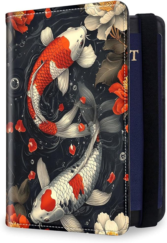 FXIANGWL Passport Holder for Travel, RFID Blocking Passport Holder Travel Walle, Passport and Vaccine Card Holder, Vacatio...