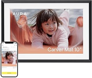 Aura Digital Picture Frame - 10.1" HD Mat Display | Wirecutter's Best Digital Frame for Gifting | Text Photos Directly to ...
