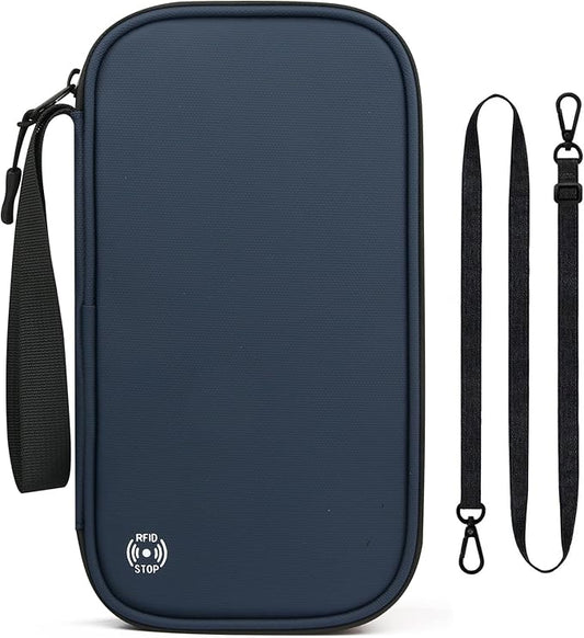 Travel Wallet Passport Holder, Family Passport Holder with RFID Blocking, Portable and Foldable Unisex Travel Essentials,W...